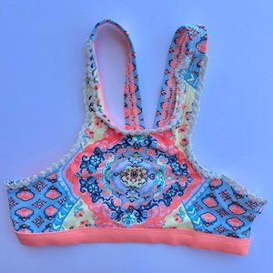 Justice girls size 7 swim top, swimwear, bikini top